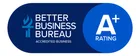 Better Business Bureau accredited business, A+ rating